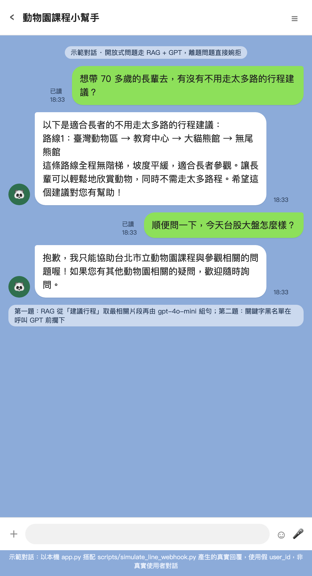 動物園課程小幫手 LINE Bot – 2